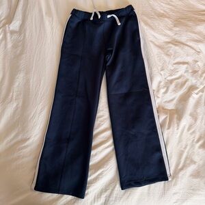 Abercrombie Kids Girls Navy Blue White Stripe Track Pants